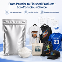 Poudre de transfert thermique DTF TPU INHAOSIN Premium pour impression numérique jet d'encre sur T-shirts, vêtements de sport, tissus clairs/foncés 1KG Extensible