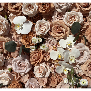 Customized 3D Silk Flower Wall Mixed <b>PEONY</b> Photo Booth Backdrop 8ft X 8ft Autumn Fall Party Event Decoration - Product Image 2