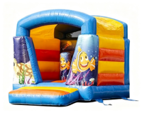 Château gonflable commercial en PVC sur le thème des tortues et des poissons sous-marins, écologique, 4x4x3m, pour enfants, aventure océanique