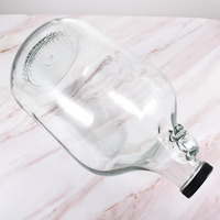Vente en gros de bouteilles en verre de 5 litres Demijohn avec bouchon à vis comme petit fermentateur