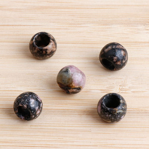 Perles de pierres précieuses à grand trou en quartz rose, jaspe <span class=keywords><strong>rouge</strong></span> et <span class=keywords><strong>agate</strong></span>, 10mm, 12mm, 14mm, 16mm, pour la création de bijoux - Product Image 5