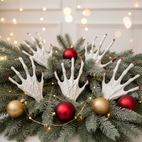 5 Pièces de Mains de Squelette Réalistes pour Halloween, Accessoires de Main de Zombie en Plastique, Décoration Osseuse Effrayante pour Cimetière et Maison Hantée