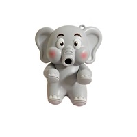 Ventilateur soufflant d'air en forme d'éléphant ou de dinosaure pour bébé, rechargeable par USB, en plastique ABS, pour le bureau, le refroidissement des repas et comme jouet d'alimentation avec motif éléphant