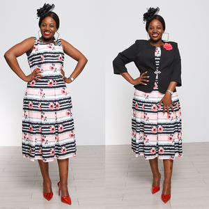Turkey Maxi Skirt Elegant Office Two Piece Dress Suit High Quality Women Dashiki Elegant Slim Africa Clothes Plus Size - Product Image 1