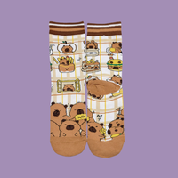 HY-6006 nouveau 2025 mode dessin animé Labubu chaussettes femmes coton film équipage chaussettes fille