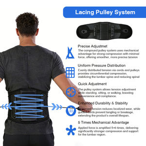 Cinturón de Soporte Lumbar Ortopédico Ajustable con Sistema de Poleas de Compresión Rígida, Directo de Fábrica, Elástico, <span class=keywords><strong>para</strong></span> Alivio del Dolor Lumbar - Product Image 3