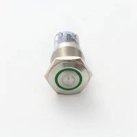 Bouton poussoir métallique ELEWIND 16 mm avec symbole d'alimentation lumineux (PM162F-11ET avec symbole d'alimentation éclairé)