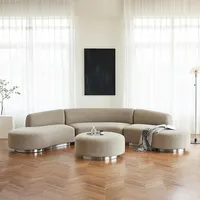 Arco moderno sofá de luxo italiano, design simples, em formato de pequeno, rede para sala de estar, combinação vermelho, mesa de chá
