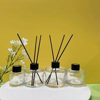 Bouteille de diffuseur de roseaux de 200ml, bouteille en verre de diffuseur de parfum d'arôme de maison avec bâton de roseau
