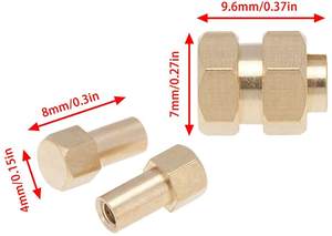 4 Piezas de Cubos de Rueda Hexagonales Extendidos de Vinilo Dorado de 7mm y 8mm de Grosor para Coche RC Crawler <span class=keywords><strong>AXIAL</strong></span> <span class=keywords><strong>SCX24</strong></span> 1/24 +5mm Controlados por Aplicación de 3 Canales - Product Image 6