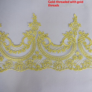 Tissu en dentelle à sequins brodés floraux 2025, nouveau, pour la confection de robes de mariée, de vêtements, de rideaux, de tissus décoratifs, en polyester - Product Image 4