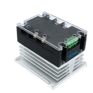 Three Phase Industrial Solid State Relay Set With Heat Sink And Fan 120A SSR Relay Module