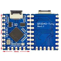 Módulo de Placa de Desarrollo RP2040-Tiny, RP2040 ZERO Raspberry Pi PICO, Interfaz USB Tipo C, 264 KB de SRAM, 2 MB de Flash, C/C++