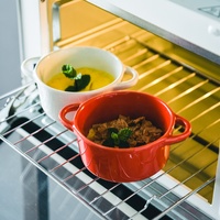 Auro bol de cuisson en céramique avec double poignée et couvercle, vente en gros, casseroles de four, bol à soupe à dîner
