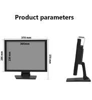 Monitor de pantalla táctil capacitiva/resistiva a prueba de agua de 15 pulgadas 4:3 IP65 TFT LCD Panel Industrial Pc USB Serial DVI RS232 BNC VGA DC