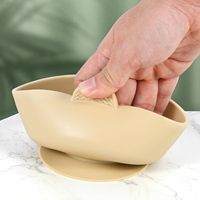 Tren Terbaru Mangkuk Silikon Bebas BPA Food Grade Perlengkapan Makan Mangkuk Hisap 3 Paket Mangkuk Bayi Silikon