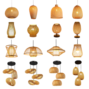 Lampes suspendues en osier faites <span class=keywords><strong>à</strong></span> la main suspension en rotin lampe de tissage en bambou <span class=keywords><strong>pour</strong></span> <span class=keywords><strong>salon</strong></span> <span class=keywords><strong>salle</strong></span> <span class=keywords><strong>à</strong></span> <span class=keywords><strong>manger</strong></span> chambre Restaurant - Product Image 4
