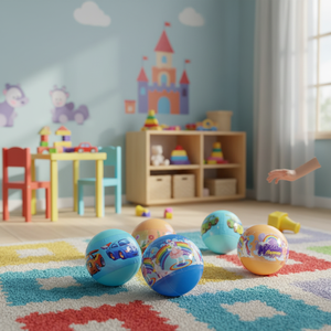 Juguetes de pelota de plástico para niños con diseños de coches y unicornios para niños de 3 años en adelante. - Product Image 3
