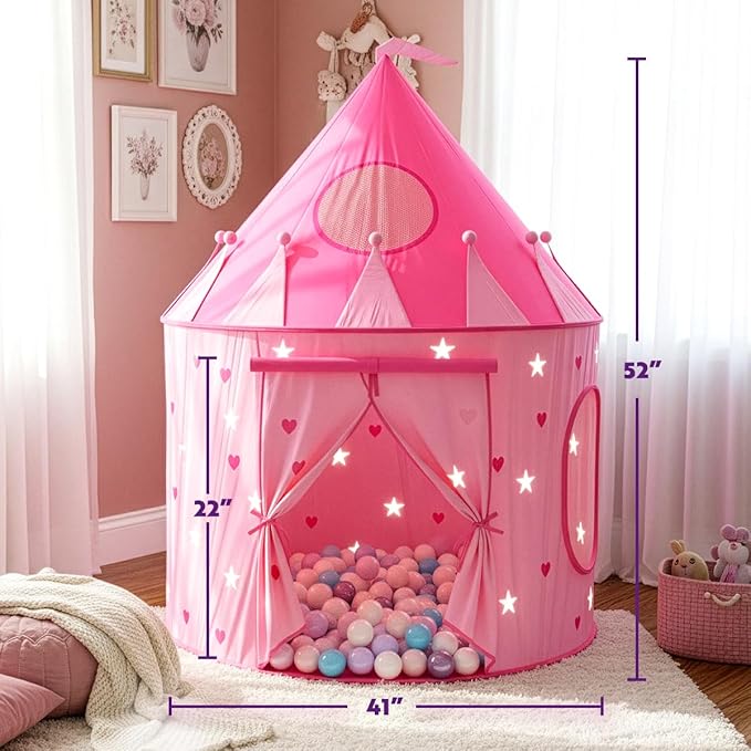 Children's outdoor pink castle