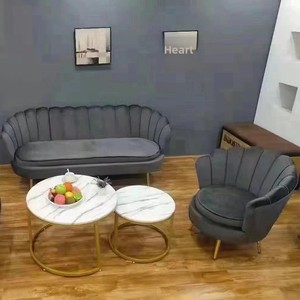 Divano a Petalo in Velluto Leggero a Una Piazza a Forma di U, Mobile per Piccoli Appartamenti, Soggiorno, Camera da Letto - Popolare su Negozi Online - Product Image 3