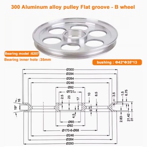 D300 Aluminum <b>Storage</b> Wire Pulley OEM with 10MM Bore 100mm Pitch Diameter ISO 9001 Certified for Wire <b>Drawing</b> Extruding Machine - Product Image 4