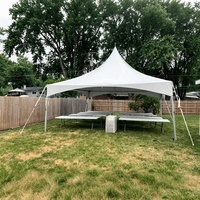 Carpa Pagoda de Doble Pico, Toldo de Aluminio Impermeable con Cubierta de PVC y Paredes Laterales Extraíbles para Eventos al Aire Libre y Uso Comercial