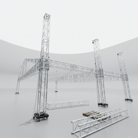 Sistema de armazón portátil de aleación de aluminio con patrón triangular y techo arqueado para exhibiciones en escenarios - Diseño modular de instalación rápida