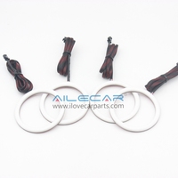 ALECAR BD Coton Léger Magique Couleur Angel Eyes Type 90MM LED Anneau Halo à Revêtement Blanc pour Accessoires de Phares de Voiture Universels