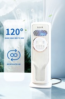 Ventilador de Aire Acondicionado de Doble Función con Control Remoto, Pantalla Táctil, Humidificación por Pulverización, Movimiento Vertical, Combinación de Frío y Calor