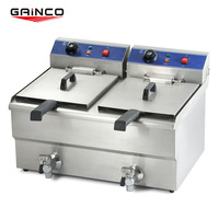 GAINCO Double Tank Donut Gà Nồi Chiên Pháp Máy Chiên Thương Mại Công Nghiệp Điện Sâu Chiên