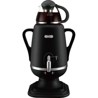 Bouilloire électrique HALEY noire 4,5 L 2300 W, ensemble de samovar turc pour la préparation du thé, pour usage domestique et hôtelier