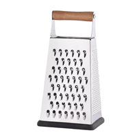 Rallador de Acero Inoxidable, Cortador de Verduras, Triturador de Alimentos, Utensilio de Cocina de 4 Lados para Queso