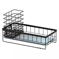 Sangle d'évier de cuisine pour robinet, brosse à savon, porte-éponge, panier de rangement, distributeur, organisateur avec plateau en pierre absorbante