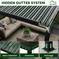 Pergola bioclimatique à toit à lames orientables en aluminium HESIWEI 10x10m 2x5m 2.5x2.5m 4x3m 3x6m 16x21m, taille personnalisée, gazebo