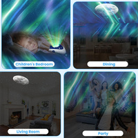 Projecteur de Galaxie pour Plafond, Lampe avec 8 Sons Apaisants, Projecteur d'Aurore et de Lumière Étoilée, Lumière d'Ambiance Nocturne, Projecteur de Galaxie en Forme de Capsule Spatiale