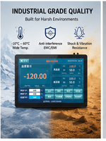 Monitor Industrial Táctil de 15.6 Pulgadas con Pantalla LCD Resistente al Agua IP65, Panel de Montaje, Pantalla Táctil Integrada