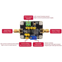 Module amplificateur RF à gain variable AD8367 VGA AGC, bande passante 500 MHz, gain réglable 45 dB, carte amplificateur de signal large bande 2,7-5,5 V