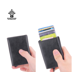 <span class=keywords><strong>Portafogli</strong></span> Pop-up Porta Carte di Credito Sottile con Blocco RFID per Uomo, Porta Carte con Chiusura a Fibbia, Borsa per Carte in Pelle PU, <span class=keywords><strong>Portafogli</strong></span> Corti - Product Image 4