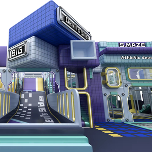 Luckyplay trẻ em trong nhà mềm chơi Thiết bị sân chơi cho trung tâm mua sắm sử dụng trò chơi bóng đá & khu vực hồ bơi cát - Product Image 1