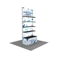 Stand d'exposition modulaire personnalisé en alliage d'aluminium moderne avec éclairage LED réglable à 5 étagères pour l'extérieur/l'intérieur