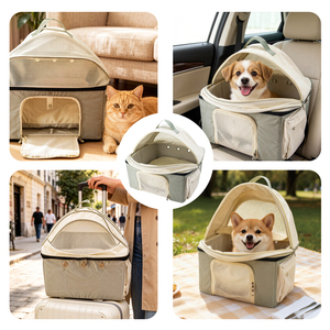 Trasportino <span class=keywords><strong>per</strong></span> Cani da <span class=keywords><strong>Auto</strong></span>, Sedile Rialzato Traspirante in Rete <span class=keywords><strong>per</strong></span> Cani e Gatti con Cintura di Sicurezza <span class=keywords><strong>per</strong></span> Viaggi con <span class=keywords><strong>Animali</strong></span> <span class=keywords><strong>Domestici</strong></span> di Piccola Taglia - Product Image 4