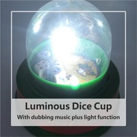 Agitateur de dés électronique automatique de Noël à performance exceptionnelle avec LED et musique, entièrement en plastique ABS, pour jeux d'échecs et de cartes