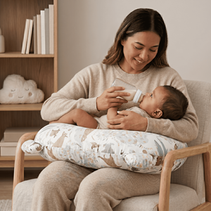 Almohada de Lactancia con Soporte para la Espalda, Posicionador de Alimentación para <span class=keywords><strong>Bebés</strong></span>, Funda Extraíble, Cómoda para el Cuidado Posparto - Product Image 4
