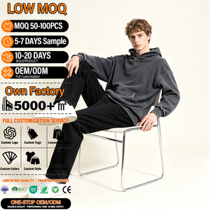 Sudadera con capucha de felpa para hombre, estilo vintage, con lavado ácido, oversize, tipo jersey, de peso pesado, estilo urbano, personalizada - Product Image 1