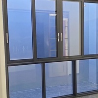 Fenêtre coulissante panoramique, idéale pour les balcons de maisons auto-construites, système intégré étanche et insonorisé