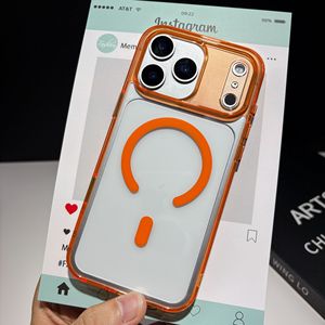 เคสโทรศัพท์อะคริลิกใสสีพื้นคุณภาพสูงแบบแม่เหล็กสำหรับ <span class=keywords><strong>iPhone</strong></span> <span class=keywords><strong>12</strong></span> 13 14 15 16 17 ProMax ป้องกันการตกกระแทก - Product Image 6