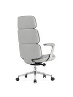 Chaise de bureau exécutive moderne en cuir avec base pivotante, hauteur réglable, design ergonomique pour espaces de travail professionnels et chambres