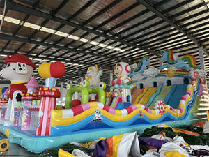 הכי פופולרי לילדים משחקים בחוץ מתנפחים תינוק טרמפולינה עם שקופיות עבור פארק שעשועים - Product Image 2