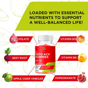 Gummies Keto ACV à succès : 1000mg de Vinaigre de Cidre de Pomme, Grenade et Vitamine B6 pour Soutenir le Métabolisme et la Perte de Poids - Product Image 2