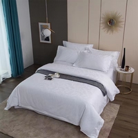 Vente en gros directe d'usine, 100% coton, hôtel de luxe 5 étoiles Marriott, tissu jacquard tissé 300TC, ensembles de housses de couette en satin